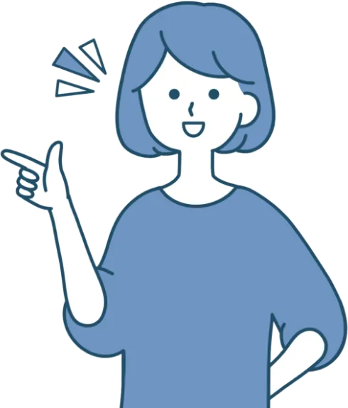 女性が説明するイラスト